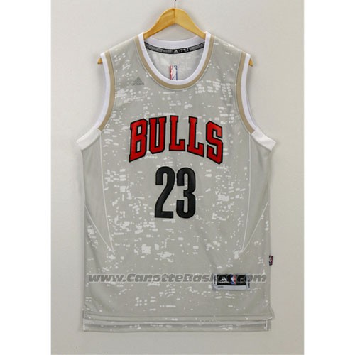 Maglia Luci Della Citta Chicago Bulls Michael Jordan #23 Grigio